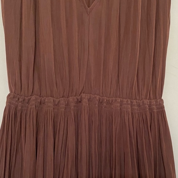 Aritzia Wilfred Sz XS Cognac Sleeveless Mini Dress Like New 372 - Picture 9 of 11